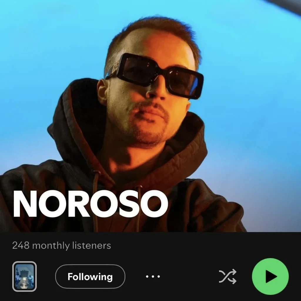 NOROSO Spotify profile - before